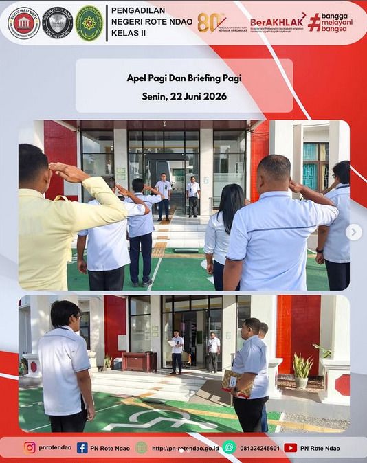 Apel Pagi dan Briefing Pagi Pada hari Senin, 22 Juni 2026
